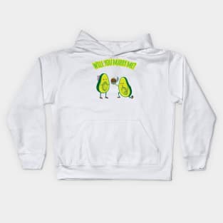 Will you marry me? - Funny Avocado Kids Hoodie